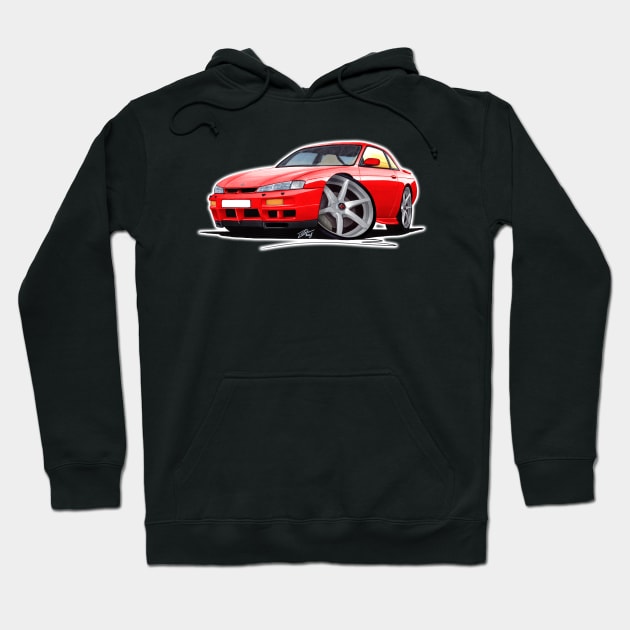 Nissan 200SX S14 Red Hoodie by y30man5